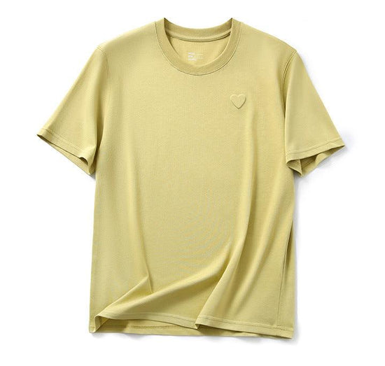 Love Embossed Cotton T-Shirt – Casual Unisex Streetwear Tee unisex-tshirt AllTrendMart Avocado Green S