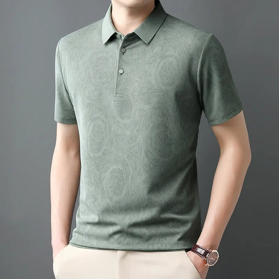 Men’s Casual Polo T-Shirt – Short Sleeve Solid Color Top men-tshirt AllTrendMart