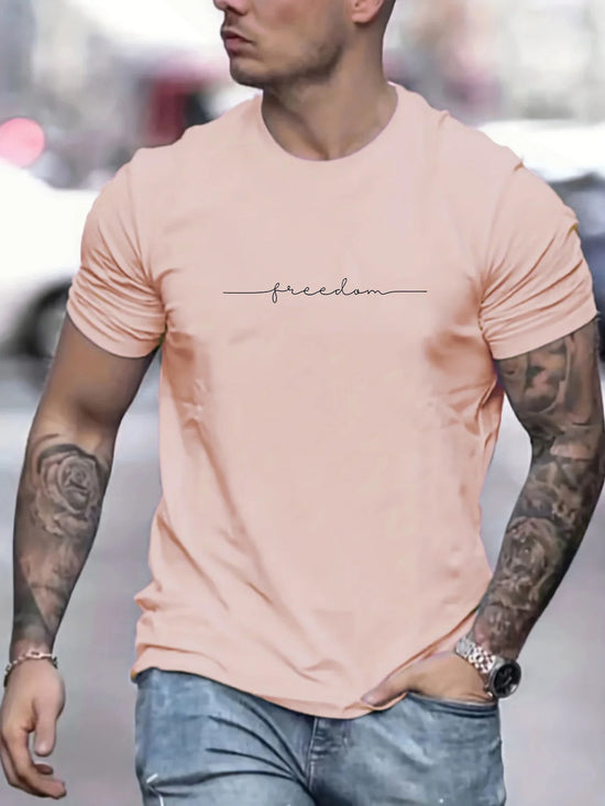 Men’s Graphic Cotton T-Shirt – Slim Fit Casual Short Sleeve Tee men-tshirt AllTrendMart