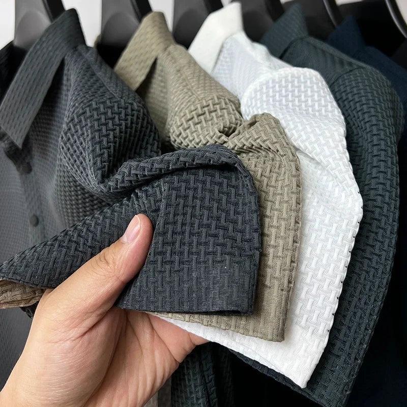 Men’s Breathable Polo Shirt – Lightweight Short Sleeve Smart Casual Top men-tshirt AllTrendMart