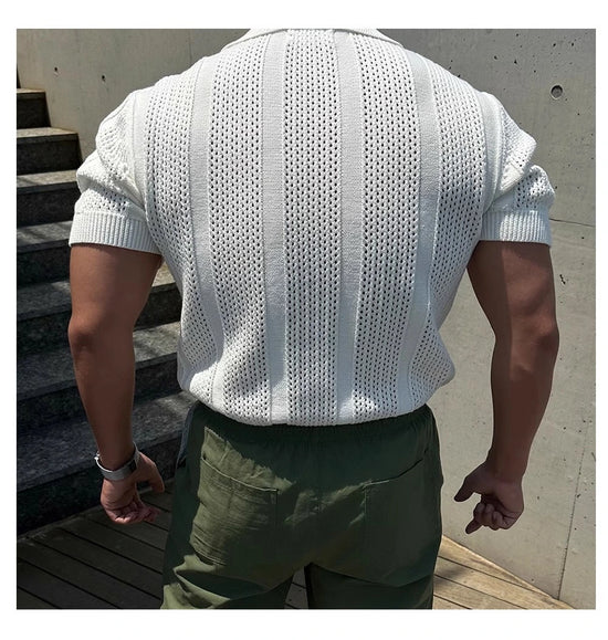 Men’s Breathable Polo T-Shirt – Lightweight Short Sleeve Summer Casual Top men-tshirt AllTrendMart