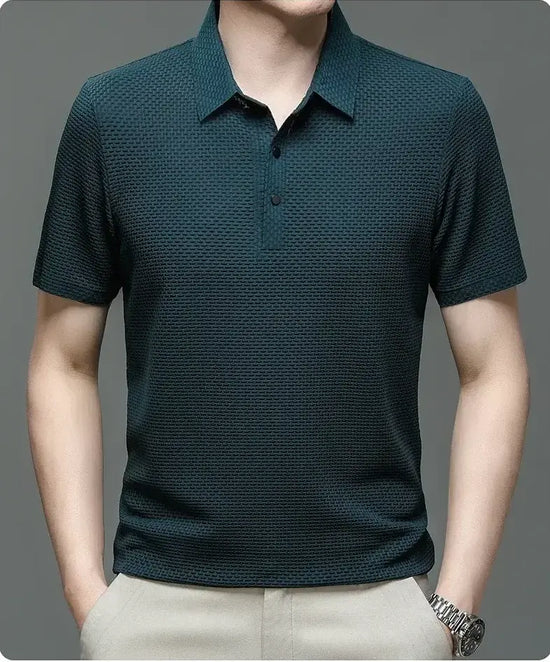 Men’s Breathable Polo Shirt – Lightweight Short Sleeve Smart Casual Top men-tshirt AllTrendMart
