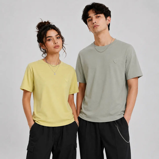 Love Embossed Cotton T-Shirt – Casual Unisex Streetwear Tee - AllTrendMart - image 2