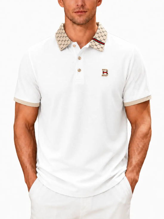 Men’s Contrast Polo Shirt – Short Sleeve Breathable Casual Summer Top men-tshirt AllTrendMart