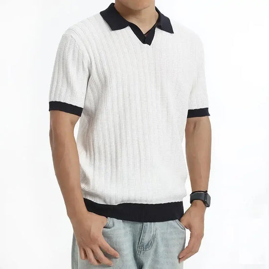 Men’s Ice Silk V-Neck T-Shirt – Slim Fit Business Casual Summer Tee - AllTrendMart - image 2