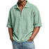 Men’s Waffle Knit Polo T-Shirt – Short Sleeve Breathable Summer Tee men-tshirt AllTrendMart Light Green S