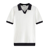 V-neck Business-casual Summer Short-sleeve T-Shirt men-tshirt AllTrendMart