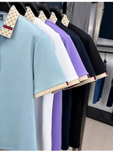Men’s Contrast Polo Shirt – Short Sleeve Breathable Casual Summer Top men-tshirt AllTrendMart