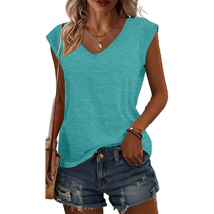 Women’s 4-Pack V-Neck T-Shirts – Soft Stretch Casual Short Sleeve Tees women-tshirt AllTrendMart