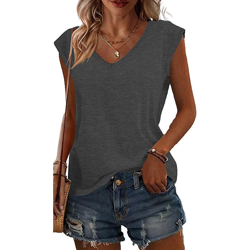 Women’s 4-Pack V-Neck T-Shirts – Soft Stretch Casual Short Sleeve Tees women-tshirt AllTrendMart