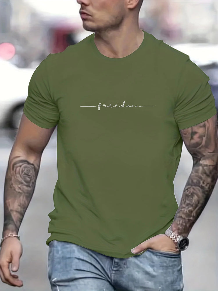 Men’s Graphic Cotton T-Shirt – Slim Fit Casual Short Sleeve Tee men-tshirt AllTrendMart
