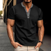 Men’s V-Neck Polo T-Shirt – Short Sleeve Casual Summer Top men-tshirt AllTrendMart