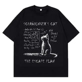 Schrödinger Cat Graphic T-Shirt – Physics Cotton Streetwear Tee - AllTrendMart - image 5