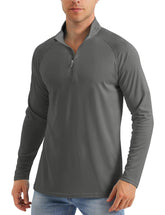 Men’s Quick-Dry Running T-Shirt – Long Sleeve Ice Silk Sports Top men-tshirt AllTrendMart Dark Gray S