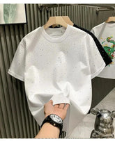 Unisex Rhinestone T-Shirt – Casual Short Sleeve Cotton Blend Tee unisex-tshirt AllTrendMart