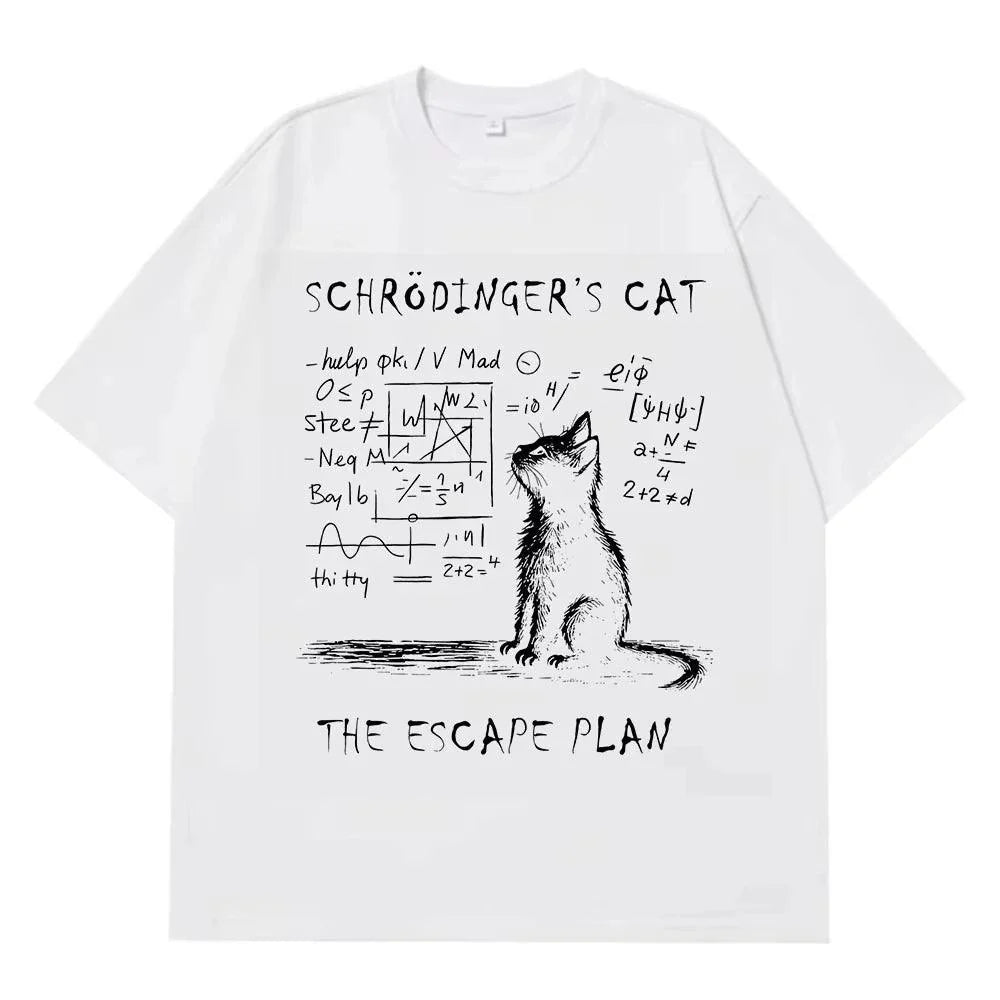 Schrödinger Cat Graphic T-Shirt – Physics Cotton Streetwear Tee - AllTrendMart - image 10