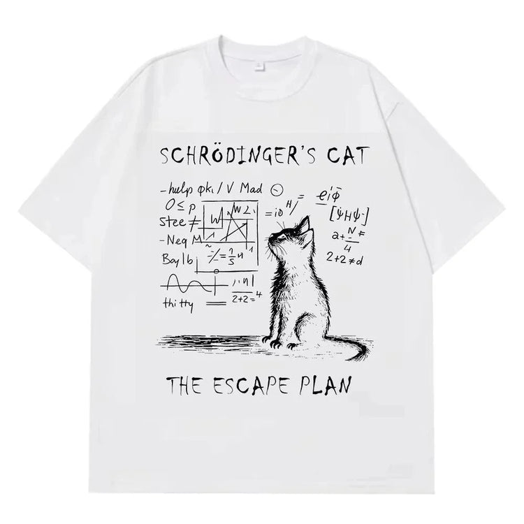 Schrödinger Cat Graphic T-Shirt – Physics Cotton Streetwear Tee - AllTrendMart - image 10