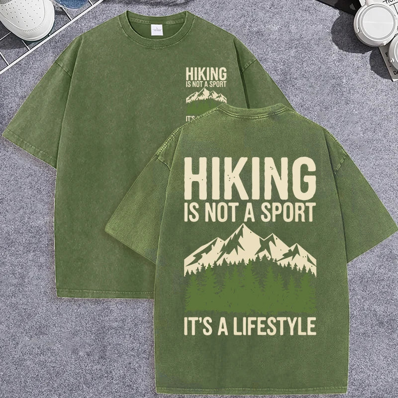 Unisex Vintage Washed T-Shirt – Hiking Mountain Graphic Cotton Loose Fit Tee - AllTrendMart - image 10
