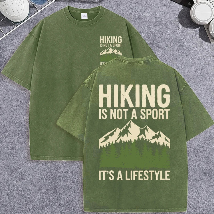 Unisex Vintage Washed T-Shirt – Hiking Mountain Graphic Cotton Loose Fit Tee - AllTrendMart - image 10