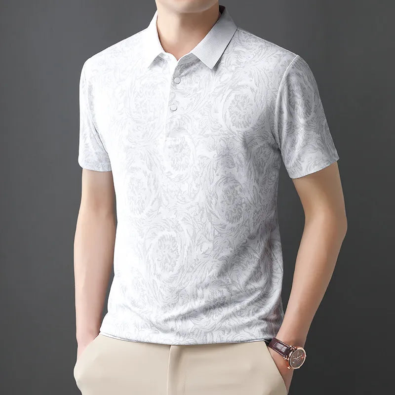 Men’s Casual Polo T-Shirt – Short Sleeve Solid Color Top men-tshirt AllTrendMart