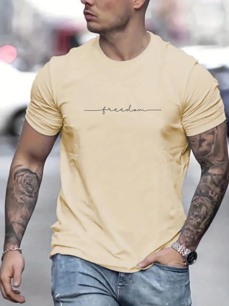 Men’s Graphic Cotton T-Shirt – Slim Fit Casual Short Sleeve Tee men-tshirt AllTrendMart
