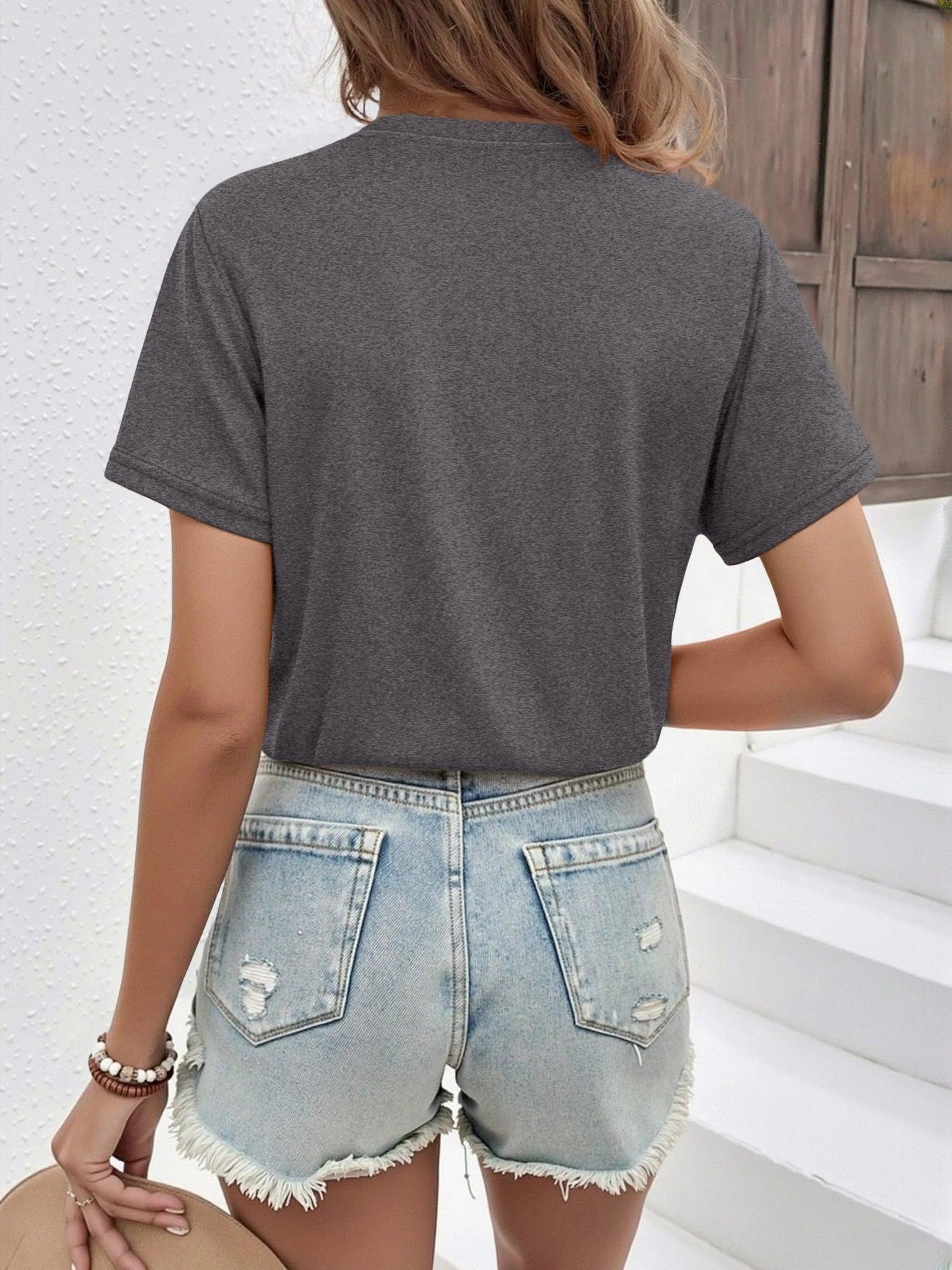 Women’s V-Neck T-Shirt – Soft Stretch Short Sleeve Casual Basic Tee women-tshirt AllTrendMart