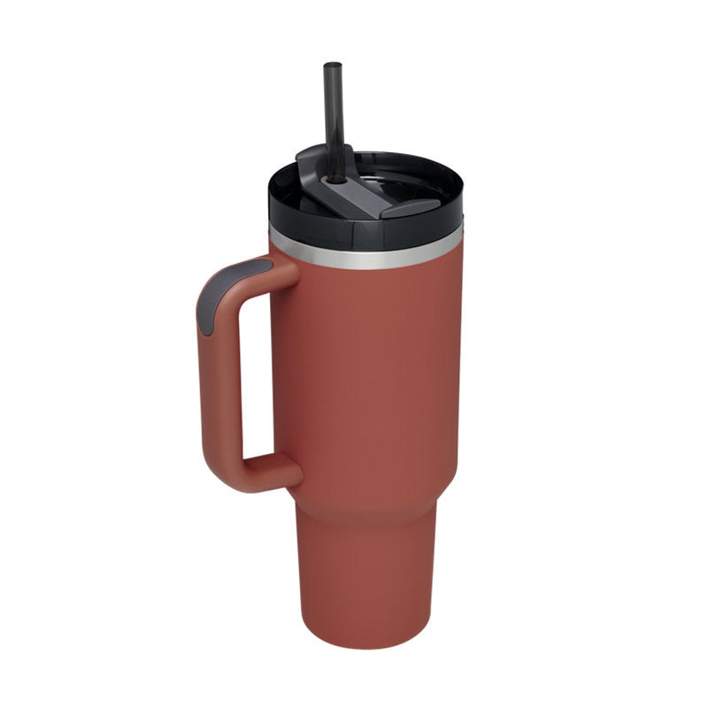 40 Oz Tumbler With Handle Straw Insulated, Stainless Steel Spill Proof Vacuum Coffee Cup Tumbler With Lid Tapered Mug (10204717777176)