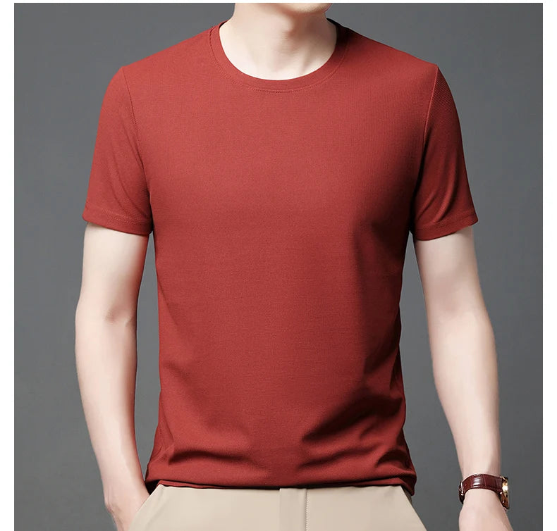 Men’s Waffle Knit T-Shirt – Short Sleeve Breathable Casual Summer Top men-tshirt AllTrendMart