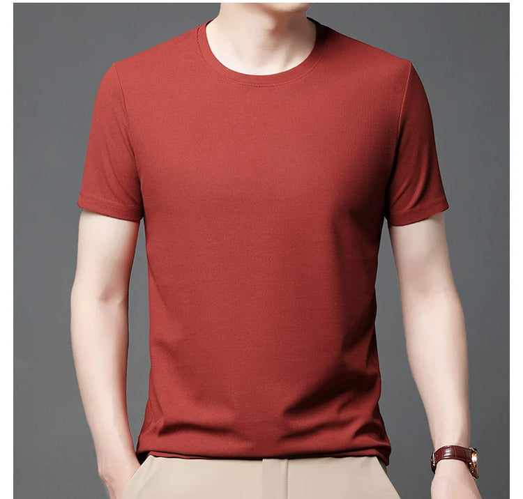 Men’s Waffle Knit T-Shirt – Short Sleeve Breathable Casual Summer Top men-tshirt AllTrendMart
