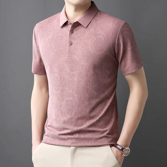 Men’s Casual Polo T-Shirt – Short Sleeve Solid Color Top men-tshirt AllTrendMart