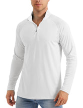 Men’s Quick-Dry Running T-Shirt – Long Sleeve Ice Silk Sports Top men-tshirt AllTrendMart White S