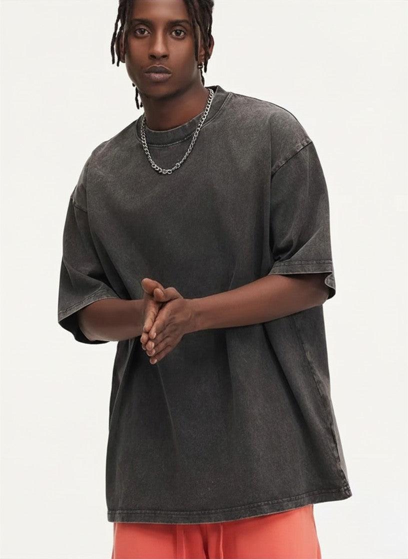 Unisex Washed Oversized T-Shirt – Vintage Cotton Loose Fit Casual Tee unisex-tshirt AllTrendMart