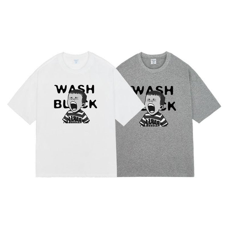 Retro Oversized Cotton T-Shirt – Unisex Drop Shoulder Casual Tee unisex-tshirt AllTrendMart