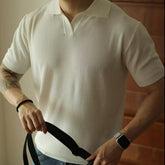 Men’s Minimalist Polo T-Shirt – Short Sleeve Casual Retro Style Top men-tshirt AllTrendMart