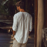 Men’s Slim Fit V-Neck Long Sleeve T-Shirt – Lightweight Casual Top men-tshirt AllTrendMart