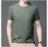 Men’s Waffle Knit T-Shirt – Short Sleeve Breathable Casual Summer Top men-tshirt AllTrendMart