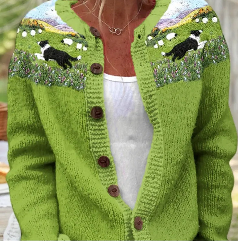 3D Digital Printing Cardigan Knitted Coat (10220506251544)
