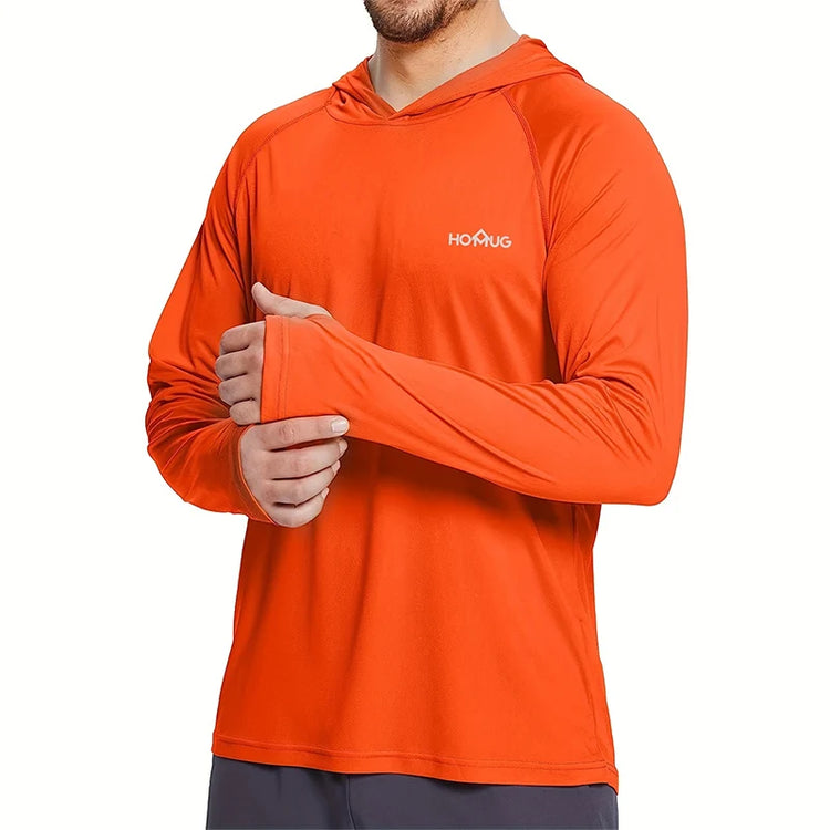 Men’s UPF50+ Sun Protection Hoodie T-Shirt – Quick Dry Long Sleeve Performance Top men-tshirt AllTrendMart
