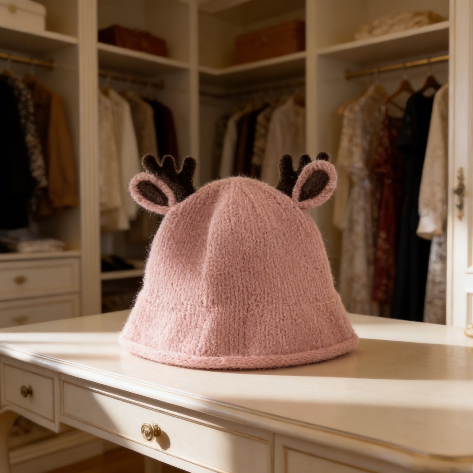 Antler Kids Bucket Hat-Pink 4969 (10219992744216)