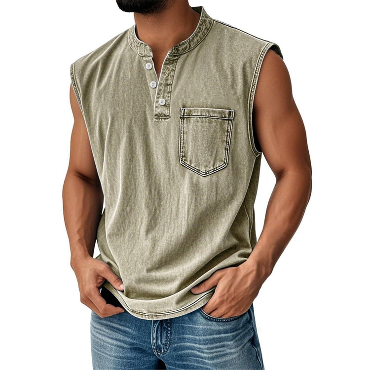 Men’s Sleeveless Tank Top – Lightweight Casual Summer Muscle Tee men-tshirt AllTrendMart Light Army Green S