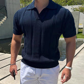 Men’s Breathable Polo T-Shirt – Lightweight Short Sleeve Summer Casual Top men-tshirt AllTrendMart Blue M