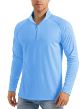 Men’s Quick-Dry Running T-Shirt – Long Sleeve Ice Silk Sports Top men-tshirt AllTrendMart Light Blue S