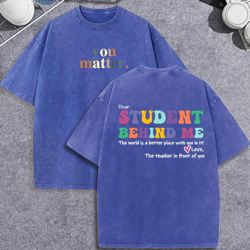 Unisex Vintage Washed T-Shirt – “You Matter” Graphic Cotton Loose Fit Tee - AllTrendMart - image 8
