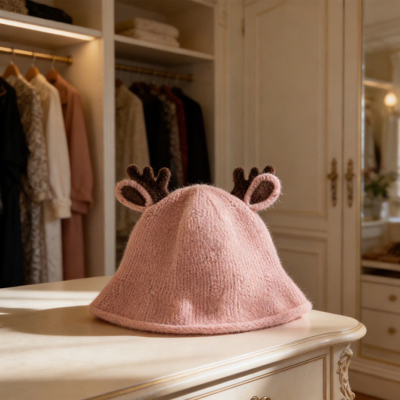 Antler Kids Bucket Hat-Pink 4969 (10219992744216)