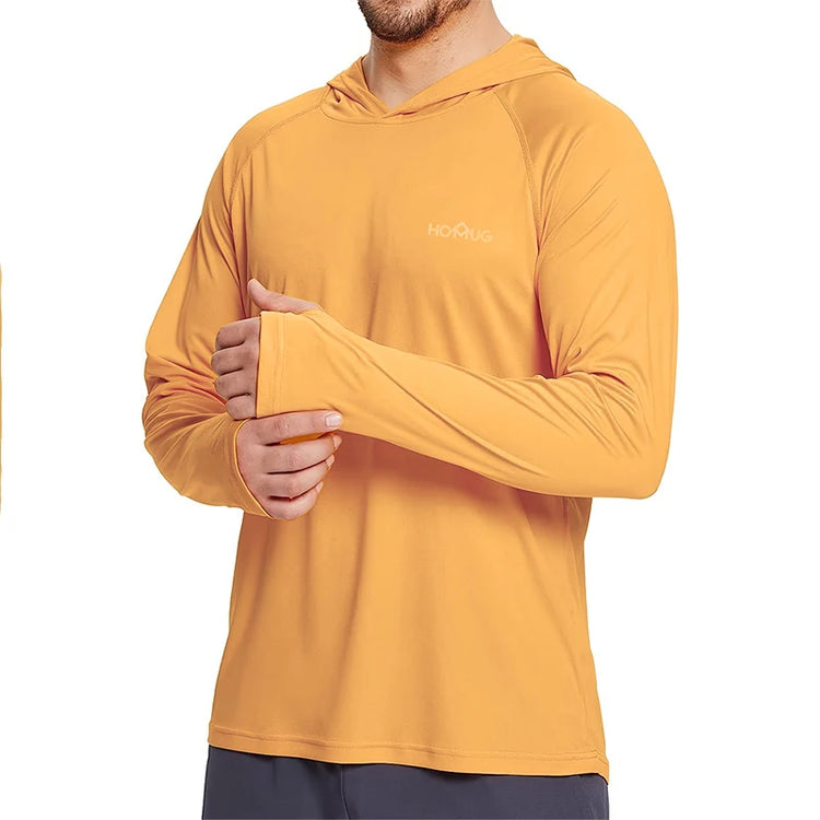 Men’s UPF50+ Sun Protection Hoodie T-Shirt – Quick Dry Long Sleeve Performance Top men-tshirt AllTrendMart
