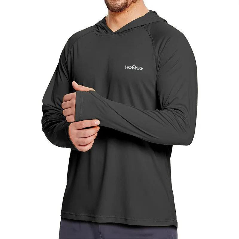Men’s UPF50+ Sun Protection Hoodie T-Shirt – Quick Dry Long Sleeve Performance Top men-tshirt AllTrendMart