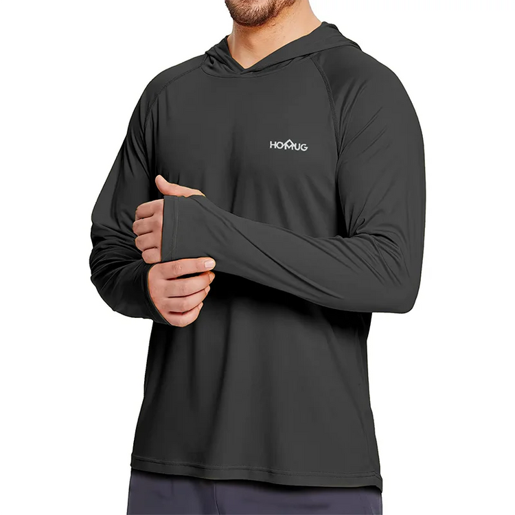 Men’s UPF50+ Sun Protection Hoodie T-Shirt – Quick Dry Long Sleeve Performance Top men-tshirt AllTrendMart