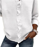 Women’s Ruffled Long Sleeve T-Shirt – Asymmetrical Casual Stylish Top women-tshirt AllTrendMart