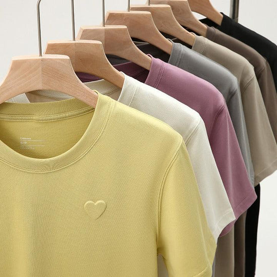 Love Embossed Cotton T-Shirt – Casual Unisex Streetwear Tee unisex-tshirt AllTrendMart