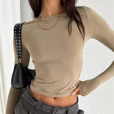 Women’s Slim Fit Long Sleeve T-Shirt – Casual Stretch Basic Top women-tshirt AllTrendMart